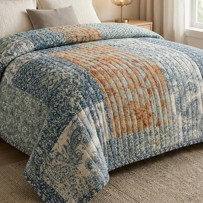 Azure Mosaic Comforter