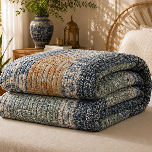 Azure Mosaic Comforter