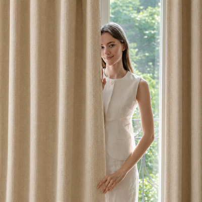 Sahara Weave Eyelet Curtains