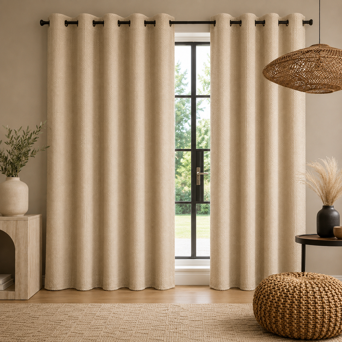 Sahara Weave Eyelet Curtains