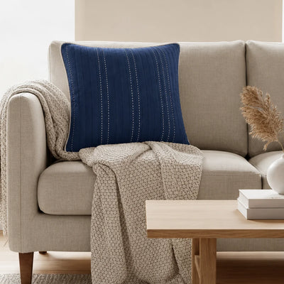 NAVY LOOM CUSHION