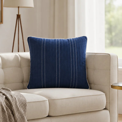 NAVY LOOM CUSHION