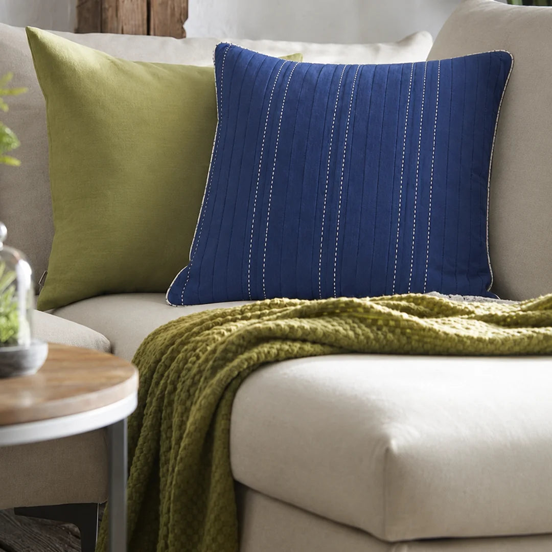 NAVY LOOM CUSHION