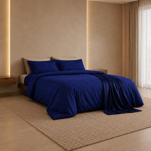 Abstract Blue SATEEN (6 Piece)