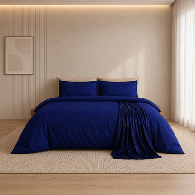Abstract Blue SATEEN (6 Piece)