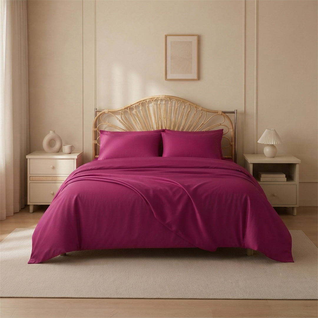 PURPLE BLOOM SATEEN (6 Piece)