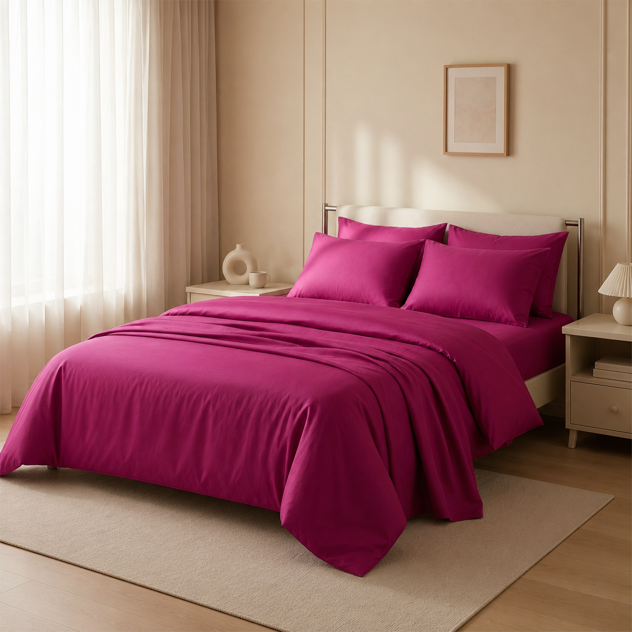 PURPLE BLOOM SATEEN (6 Piece)