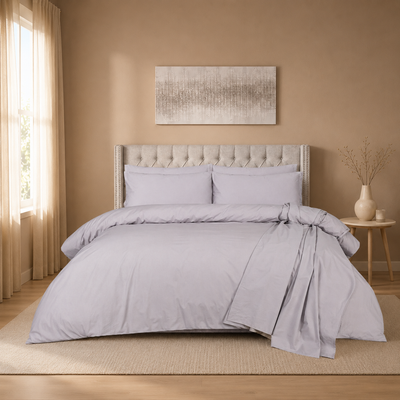 LIGHT GREY SATEEN (6 Piece)
