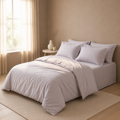 LIGHT GREY SATEEN (6 Piece)